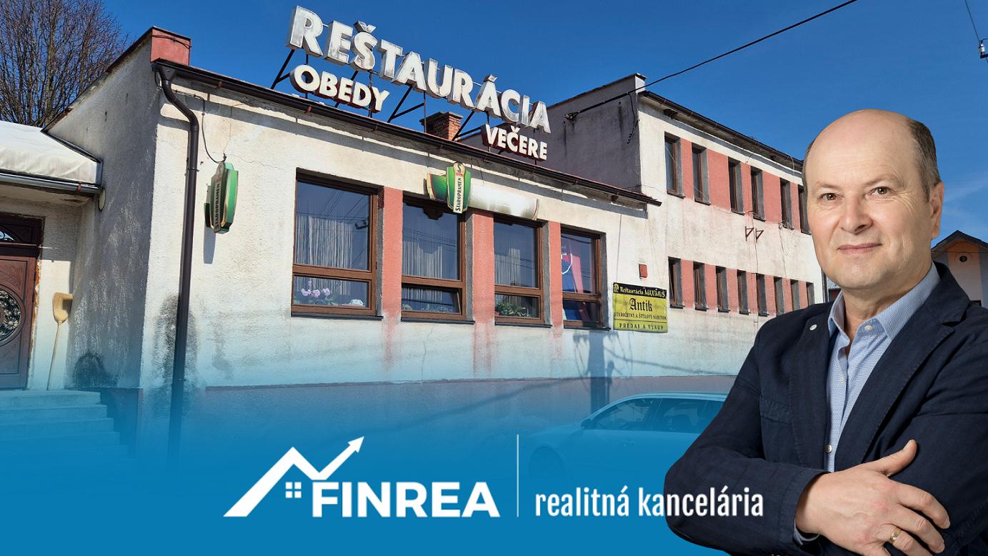 FINREA │ Reštaurácia s bytovou jednotkou a záhradou – Slovenské Pravno (blízko Martina a Turčianskych Teplíc)