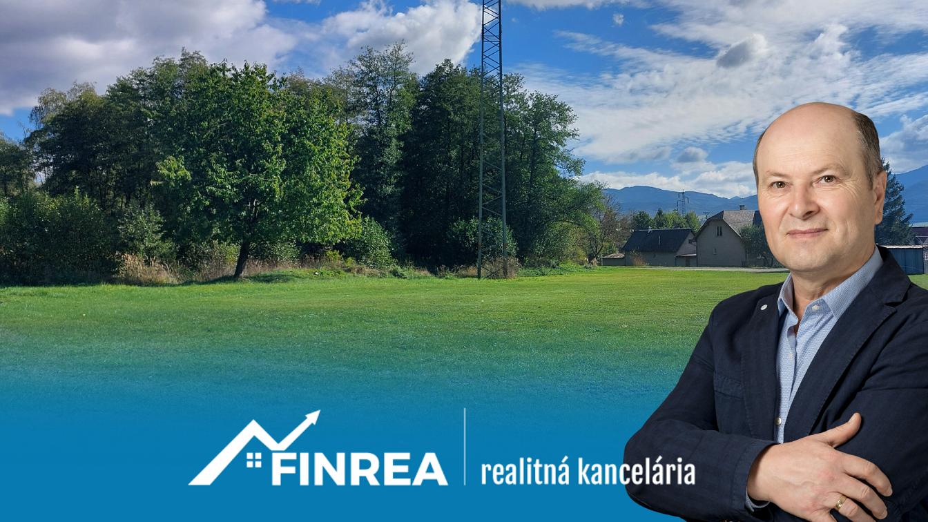 FINREA │ Pozemok 1625m2 vhodný na stavbu rodinného domu v obci Sučany, okr. Martin, ZNÍŽENÁ CENA!